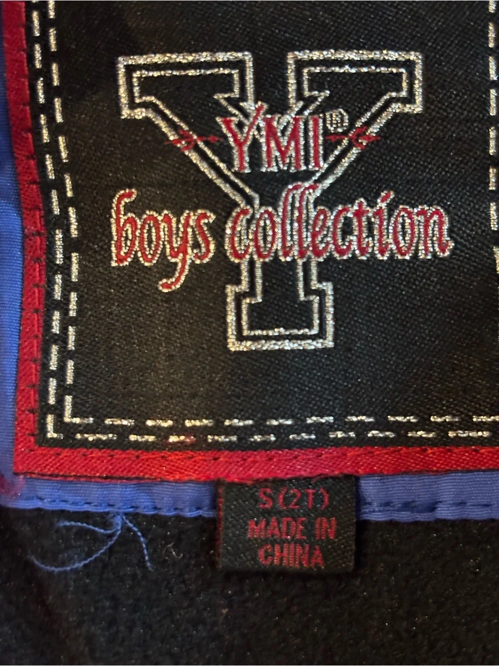 YMI Boys Blue Red White Puffer Jacket with Hood